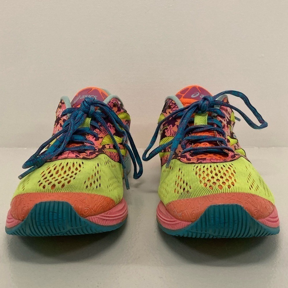 ASICS GEL-Noosa Tri 10 Running Shoe Neon Glow in Dark Graffiti Athletic Grunge - Picture 2 of 15